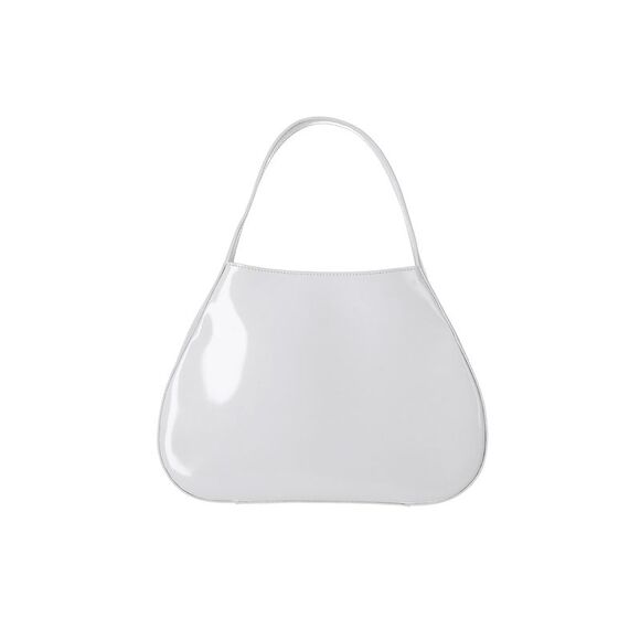 Khaite Ada Hobo Tote Bag In White Patent Leather - Picture 2 of 6
